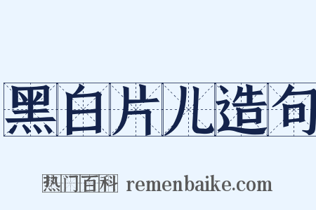 黑白片儿造句是什么意思的图片
